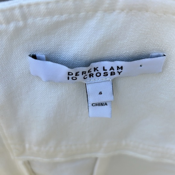 Derek Lam 10 Cosby White Denim Mini Dress Bodycon Sleeveless Spring Summer Sz 4 - Picture 3 of 7